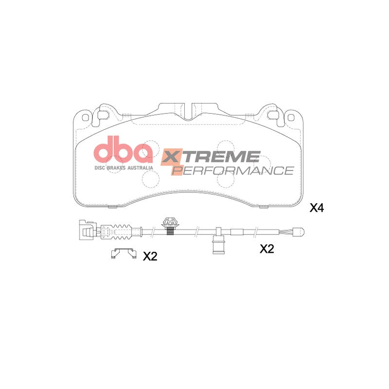 DBA Xtreme Performance Brake Pads 190mm x 86mm DB15259XP - Front
