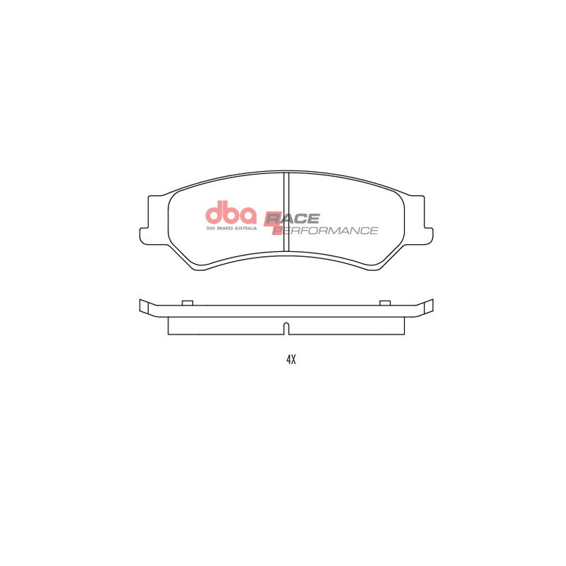 DBA Race Performance Brake Pads 151.6mm x 51.7mm DB1675RP - Rear
