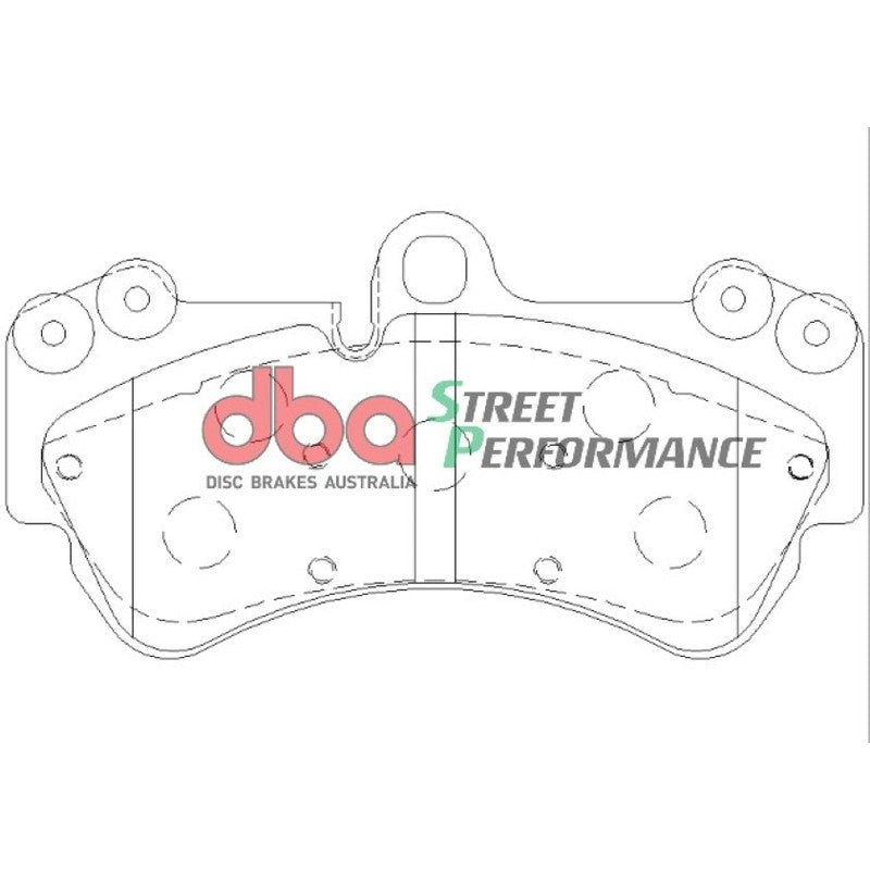 DBA Street Performance Brake Pads 190.2mm x 99.1mm DB1676SP - Front