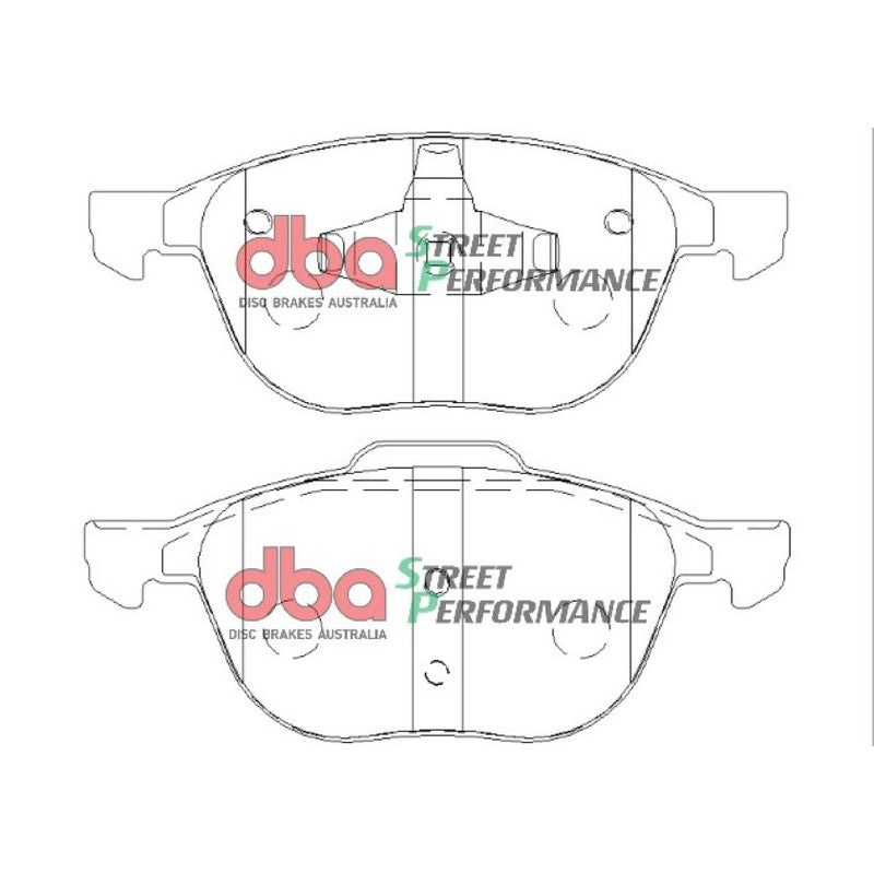 DBA Street Performance Brake Pads 155.1+156.4mm x 62.4+67mm DB1679SP - Front