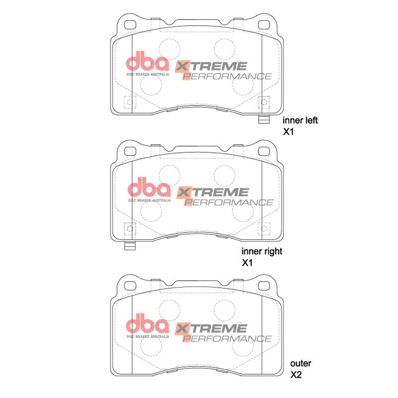 DBA Xtreme Performance Brake Pads 131.8mm x 77.8mm DB1695XP - Front