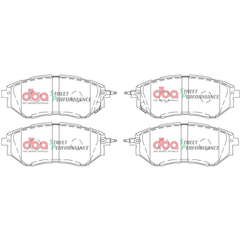 DBA Street Performance Brake Pads 157mm x 63.4mm DB1722SP - Front