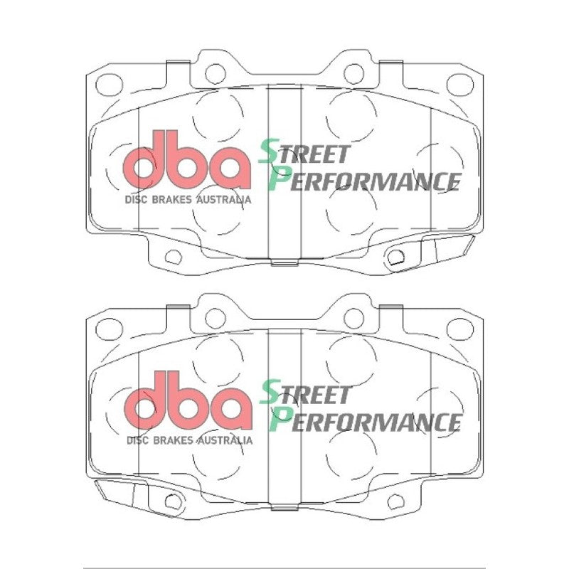 DBA Street Performance Brake Pads 119.1mm x 67.7mm DB1739SP - Front