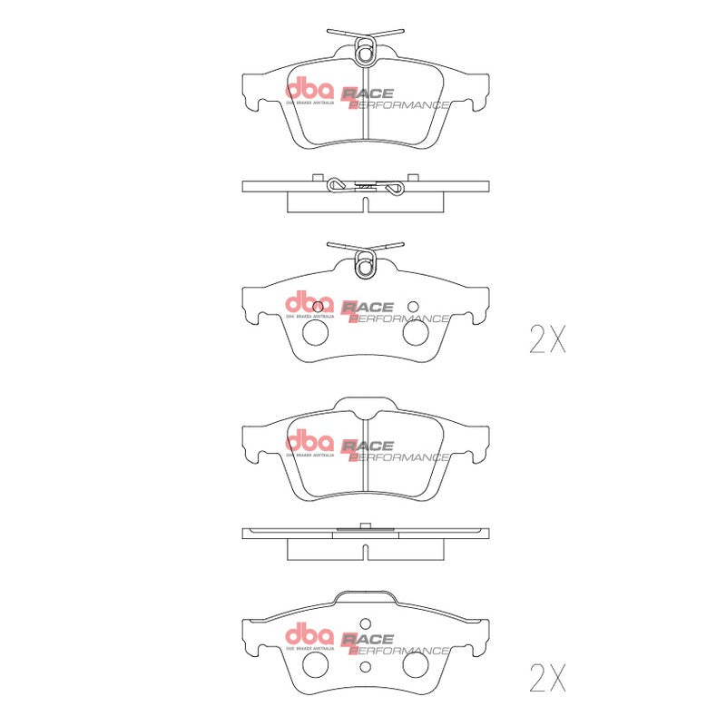 DBA Race Performance Brake Pads 122.8mm x 51.8mm DB1763RP - Rear