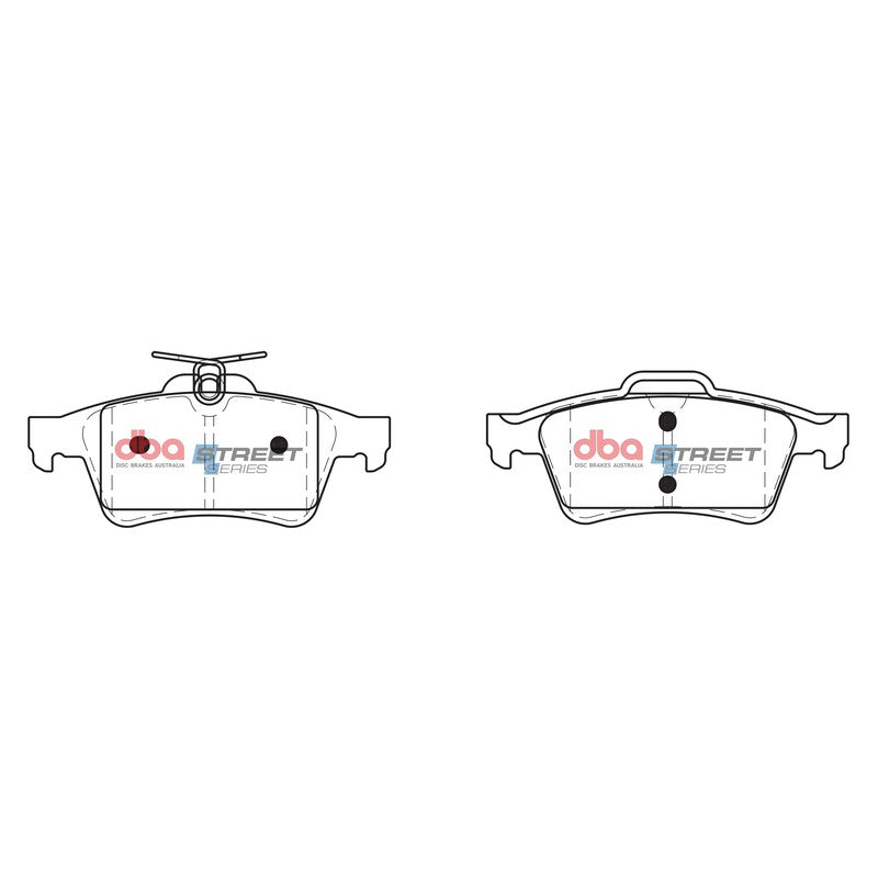 DBA Street Series Ceramic Brake Pads 123.1mm x 51.9mm DB1763SS - Rear