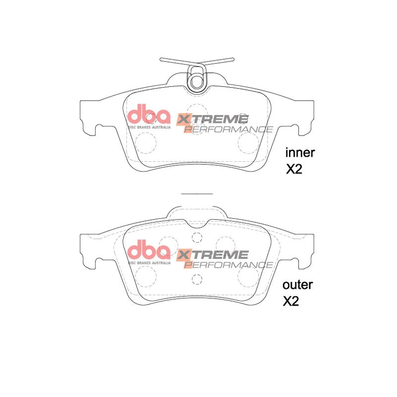 DBA Xtreme Performance Brake Pads 123mm x 51.9mm DB1763XP - Rear
