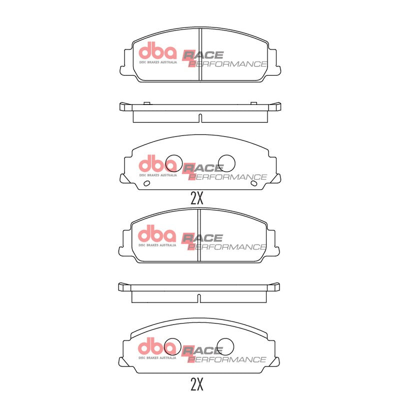 DBA Race Performance Brake Pads 153.4mm x 52.6mm DB1765RP - Front