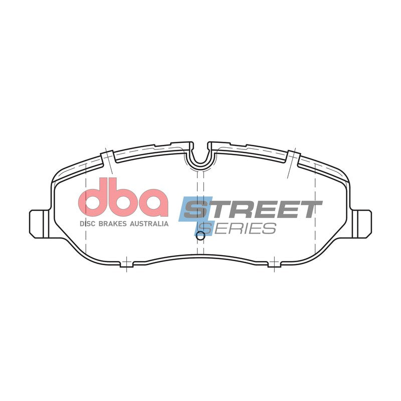 DBA Street Series Semi-Metallic Brake Pads 162.6mm x 58.6mm DB1780SS - Front
