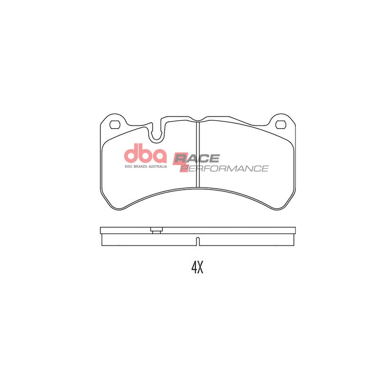DBA Race Performance Brake Pads 162mm x 81.4mm DB1845RP - Front