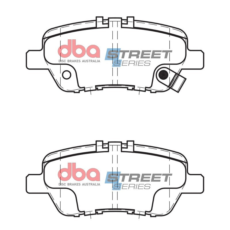 DBA Street Series Ceramic Brake Pads 108.8mm x 46.4mm DB1847SS - Rear