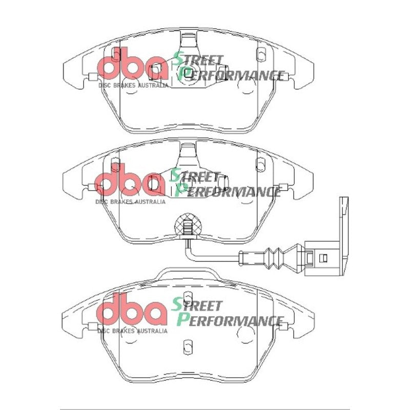DBA Street Performance Brake Pads 155.2+156.5mm x 66+71.5mm DB1849SP - Front
