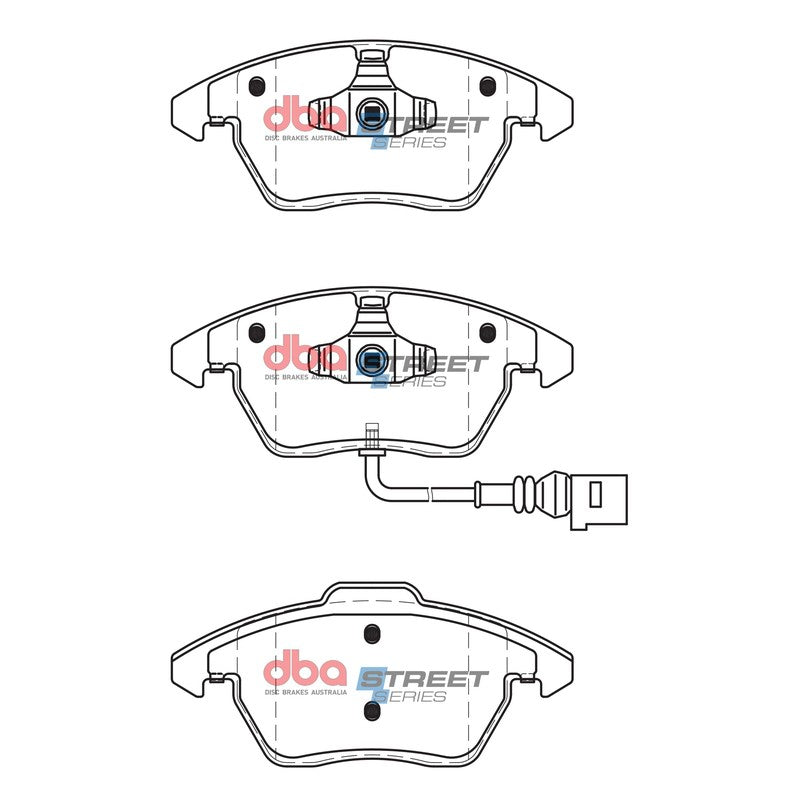 DBA Street Series Ceramic Brake Pads 155.3, 156.5mm x 66.1, 71.5mm DB1849SS - Front