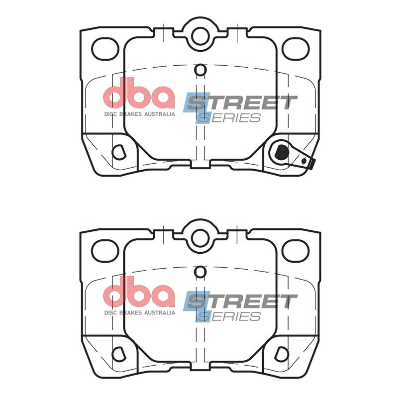 DBA Street Series Ceramic Brake Pads 88.2mm x 58.2mm DB1854SS - Rear
