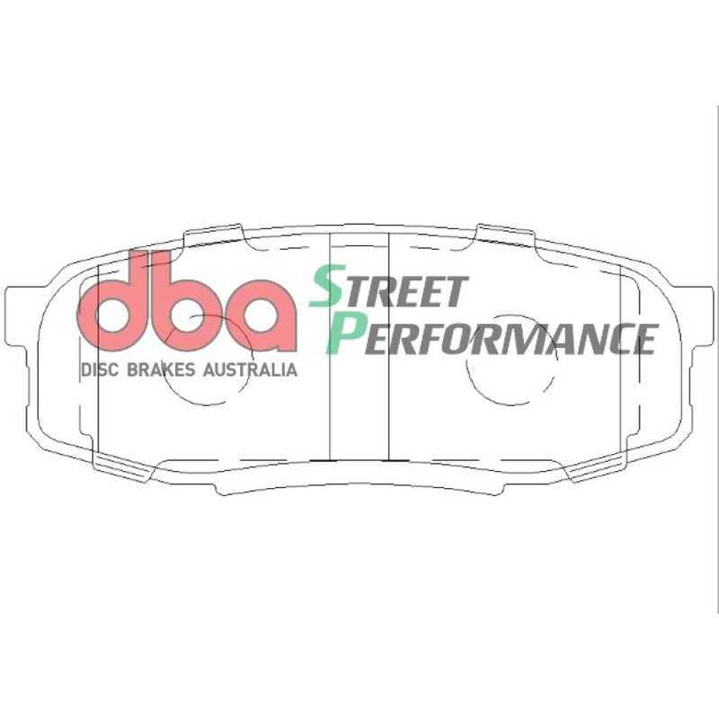 DBA Street Performance Brake Pads 116.3mm x 44.5mm DB1857SP - Rear