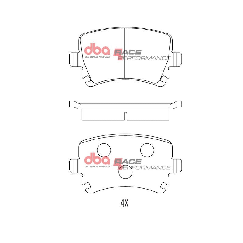 DBA Race Performance Brake Pads 105.4mm x 55.8mm DB1865RP - Rear