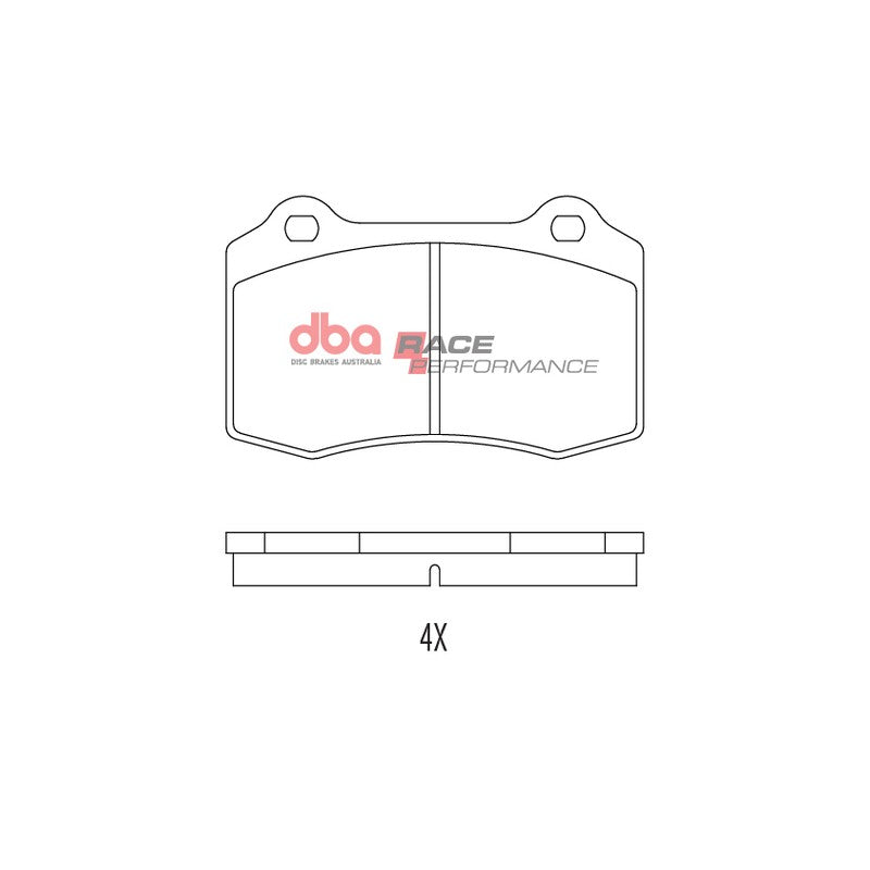 DBA Race Performance Brake Pads 109.7mm x 69mm DB1936RP - Rear