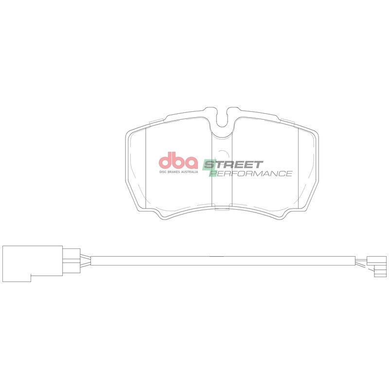 DBA Street Performance Brake Pads 109.5mm x 63.6mm DB1955SP - Rear