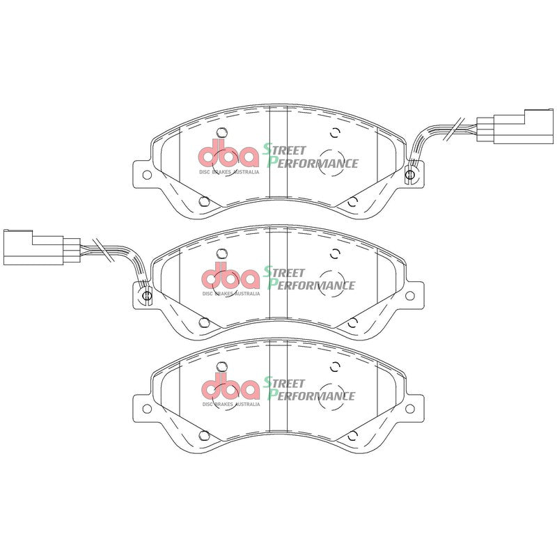 DBA Street Performance Brake Pads 164.8mm x 65.5mm DB1967SP - Front