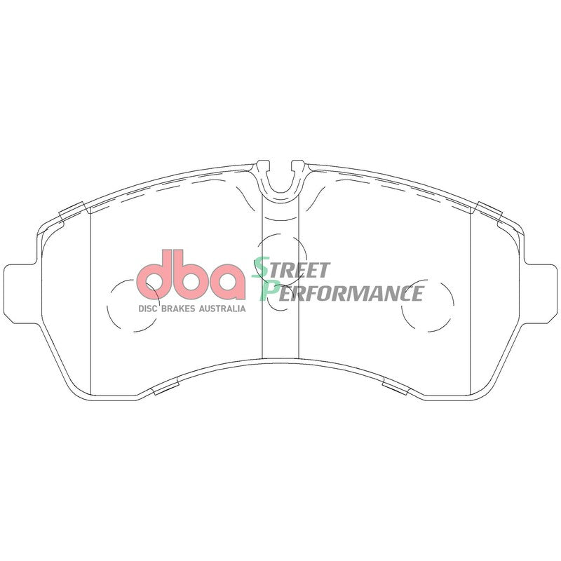 DBA Street Performance Brake Pads 169.2mm x 73.4mm DB1974SP - Front