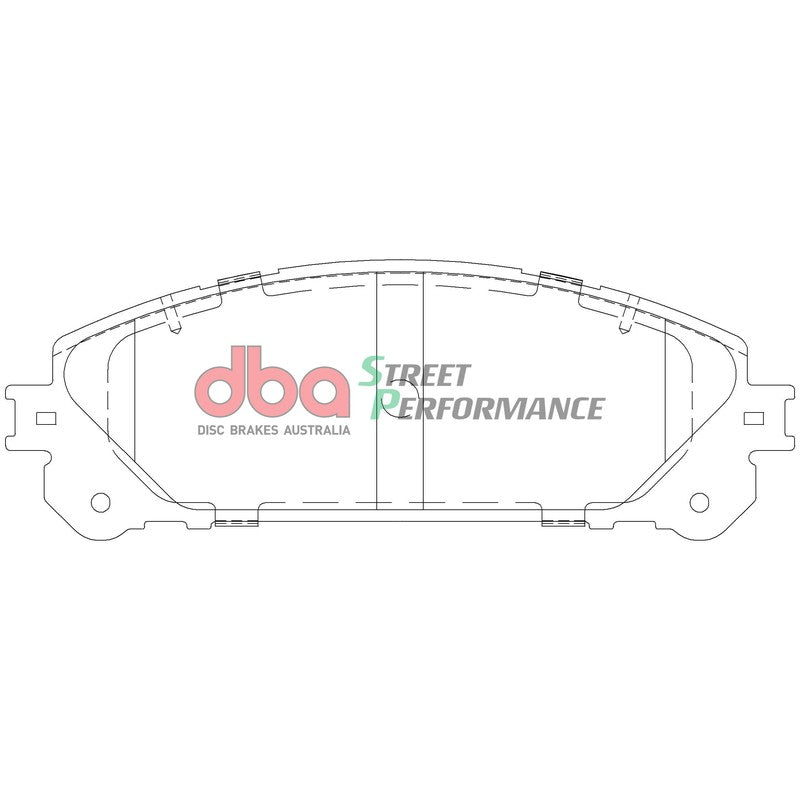 DBA Street Performance Brake Pads 166.7mm x 59.3mm DB2004SP - Front