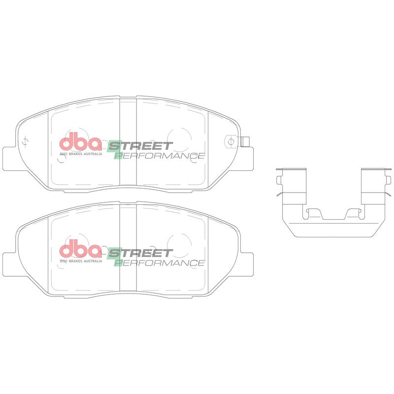 DBA Street Performance Brake Pads 156.9mm x 60.8mm DB2034SP - Front