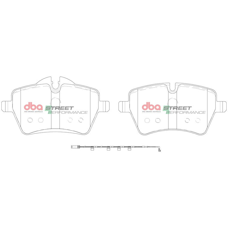 DBA Street Performance Brake Pads 131.4, 131.4mm x 71.8, 64.1mm DB2052SP - Front