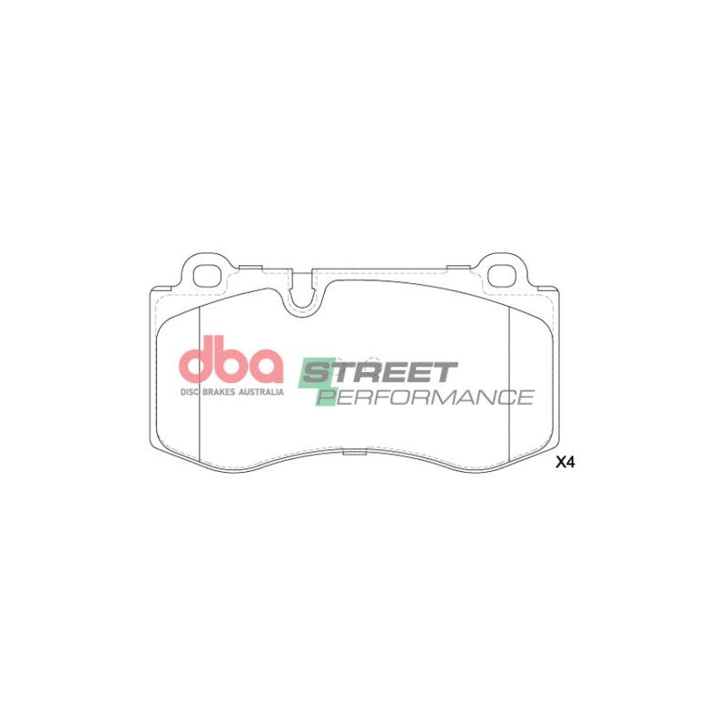 DBA Street Performance Brake Pads 141.6mm x 76mm DB2057SP - Front