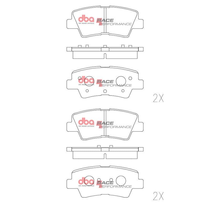 DBA Race Performance Brake Pads 99.8mm x 41.1mm DB2076RP - Rear