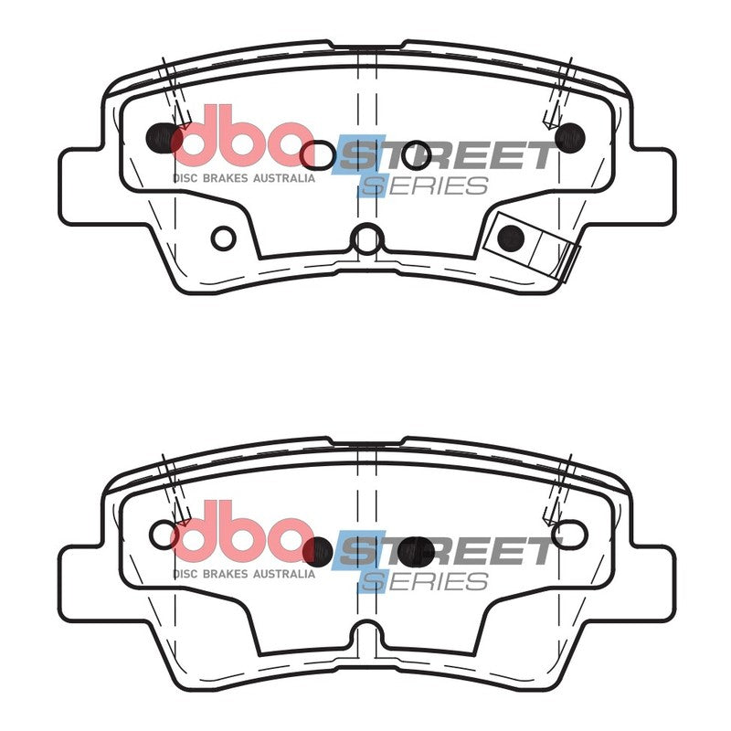 DBA Street Series Ceramic Brake Pads 99.9mm x 40.9mm DB2076SS - Rear