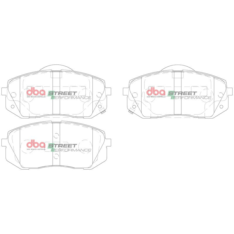 DBA Street Performance Brake Pads 137.8mm x 56.7mm DB2174SP - Front