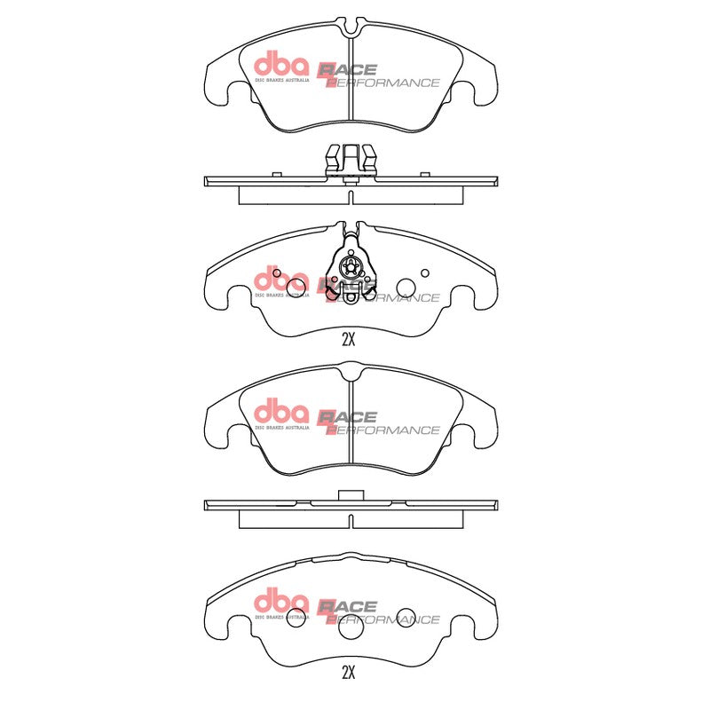 DBA Race Performance Brake Pads 188mm x 73.9+68.3mm DB2186RP - Front