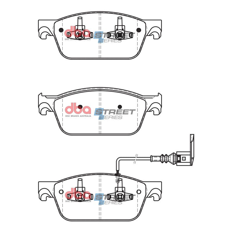 DBA Street Series Semi-Metallic Brake Pads 193.2mm x 75.0mm DB2200SS - Front