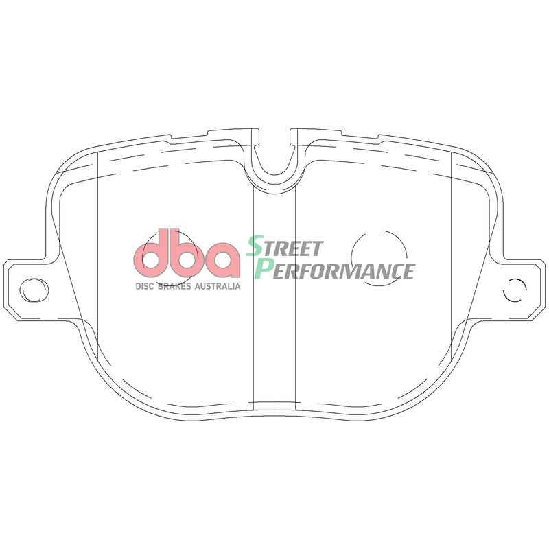 DBA Street Performance Brake Pads 116.6mm x 63mm DB2207SP - Rear