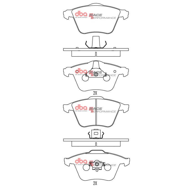 DBA Race Performance Brake Pads 156.5+155.4mm x 73+66.3mm DB2210RP - Front