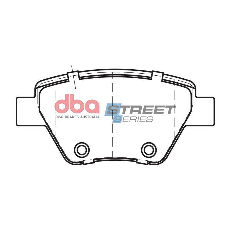 DBA Street Series Ceramic Brake Pads 109.2mm x 52.5mm DB2211SS - Rear