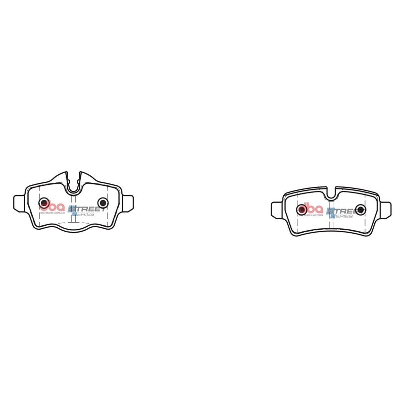 DBA Street Series Ceramic Brake Pads 95.4, 95.4mm x 48.3, 39.2mm DB2214SS - Rear
