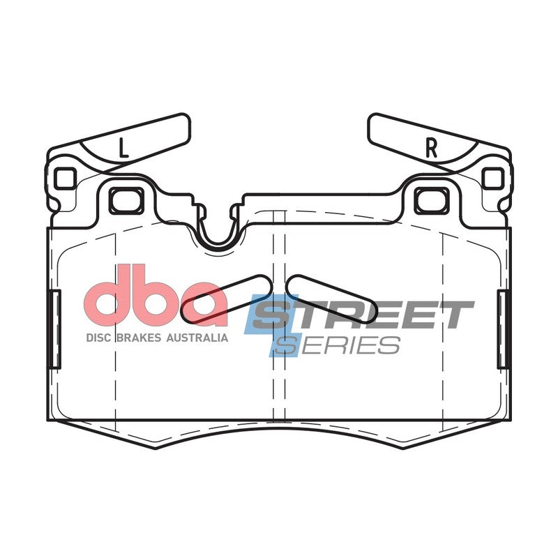 DBA Street Series Ceramic Brake Pads 120.8mm x 76.0mm DB2222SS - Front