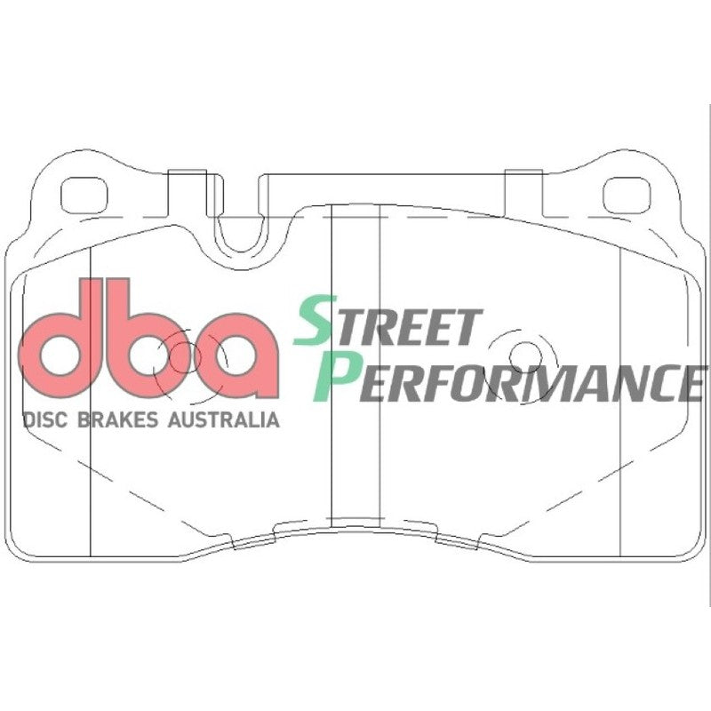 DBA Street Performance Brake Pads 131.7mm x 77.3mm DB2228SP - Front