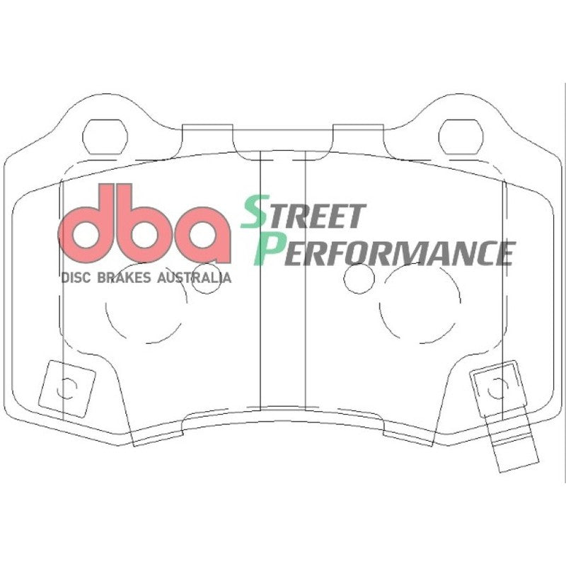 DBA Street Performance Brake Pads 109.7mm x 69.1mm DB2260SP - Rear