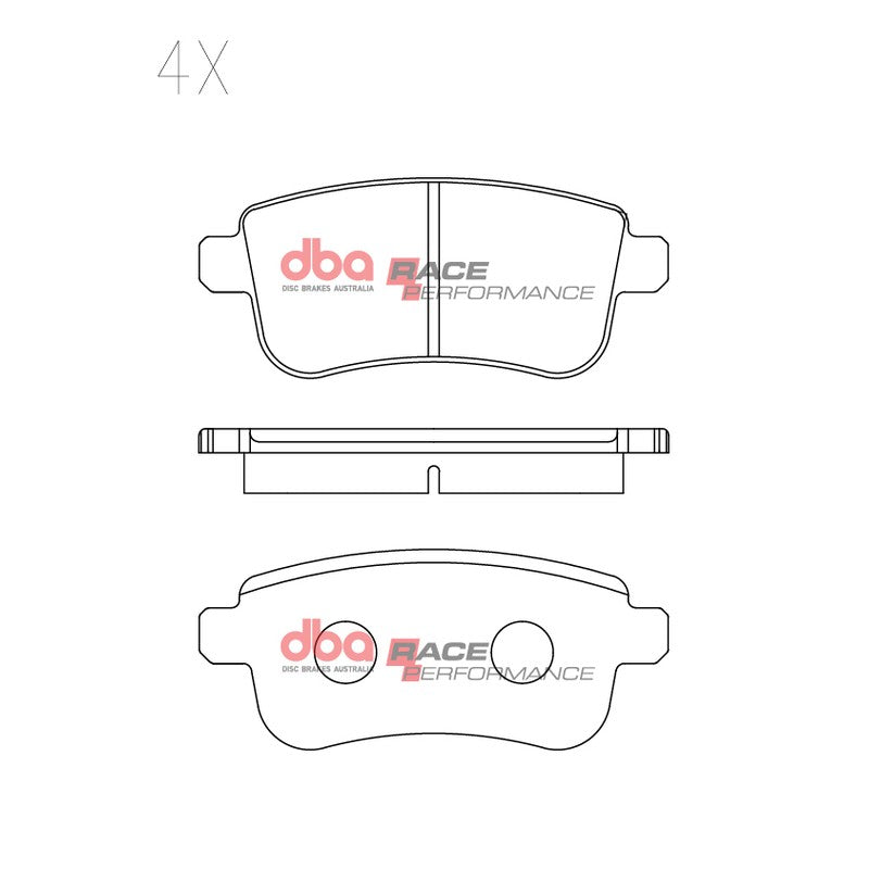 DBA Race Performance Brake Pads 106mm x 45.6mm DB2277RP - Rear