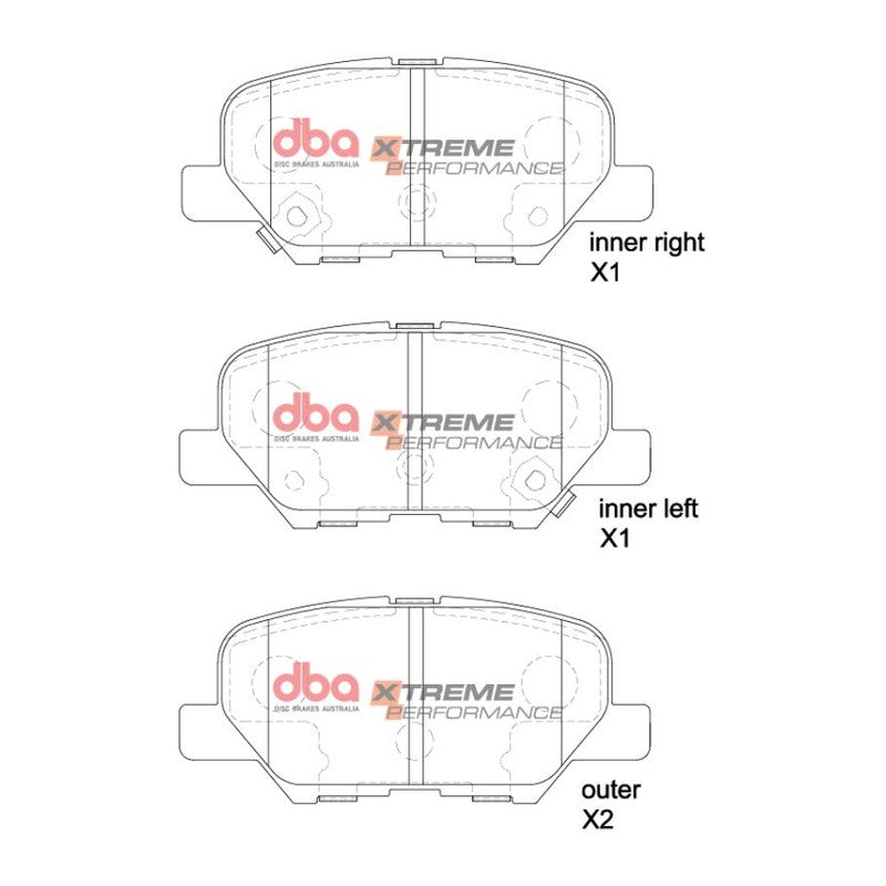DBA Xtreme Performance Brake Pads 101.3mm x 44.6mm DB2294XP - Rear