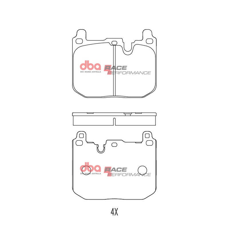 DBA Race Performance Brake Pads 112.3mm x 72.5mm DB2299RP - Front