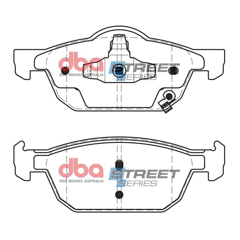 DBA Street Series Ceramic Brake Pads 155.1, 155.1mm x 62.5, 55.3mm DB2308SS - Front