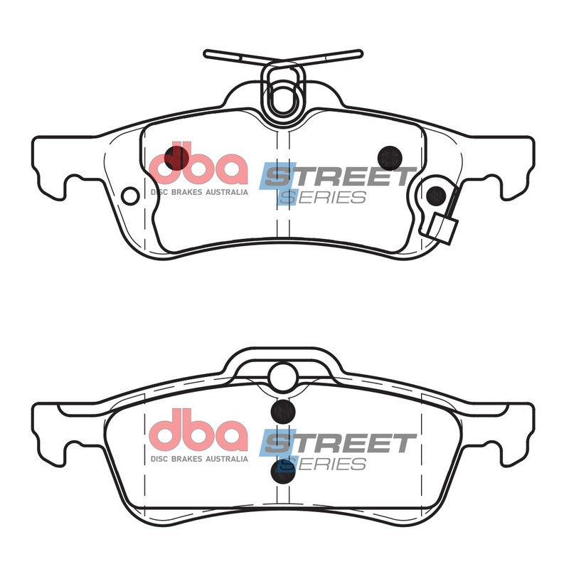 DBA Street Series Ceramic Brake Pads 123.2mm x 43.6mm DB2309SS - Rear