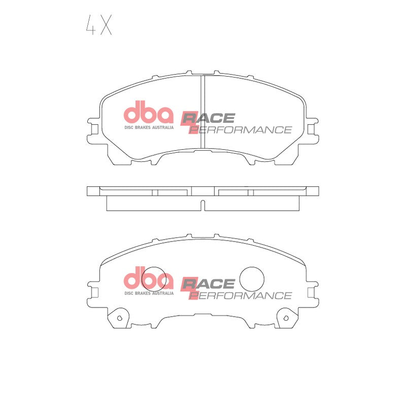 DBA Race Performance Brake Pads 151.2mm x 61.8mm DB2341RP - Front