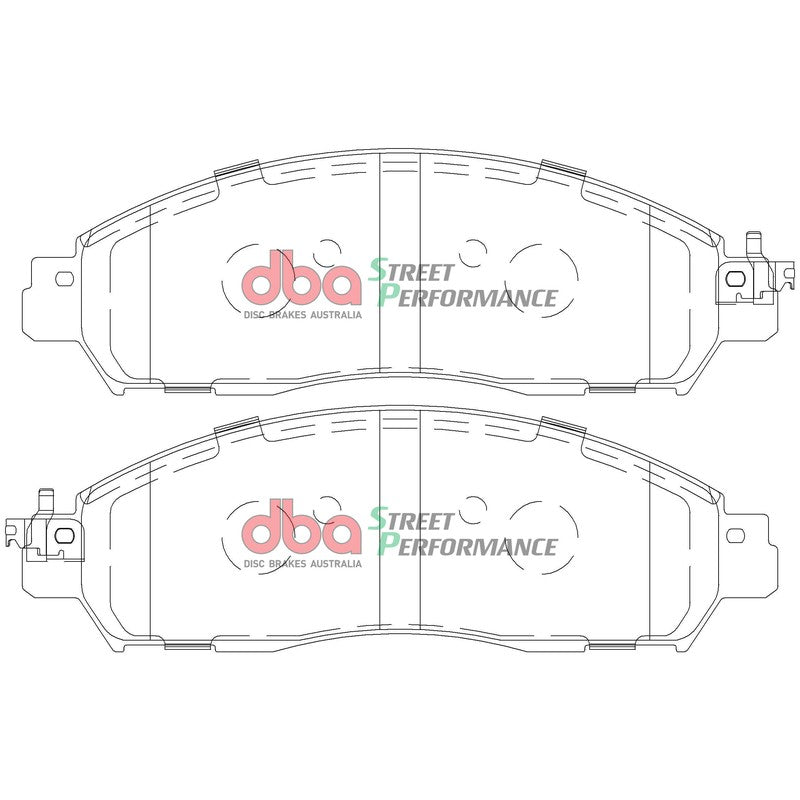 DBA Street Performance Brake Pads 165.5mm x 54mm DB2374SP - Front