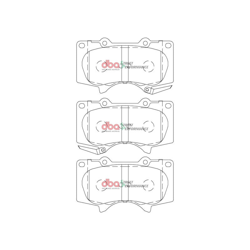 DBA Street Performance Brake Pads 134.6mm x 77.1mm DB2380SP - Front
