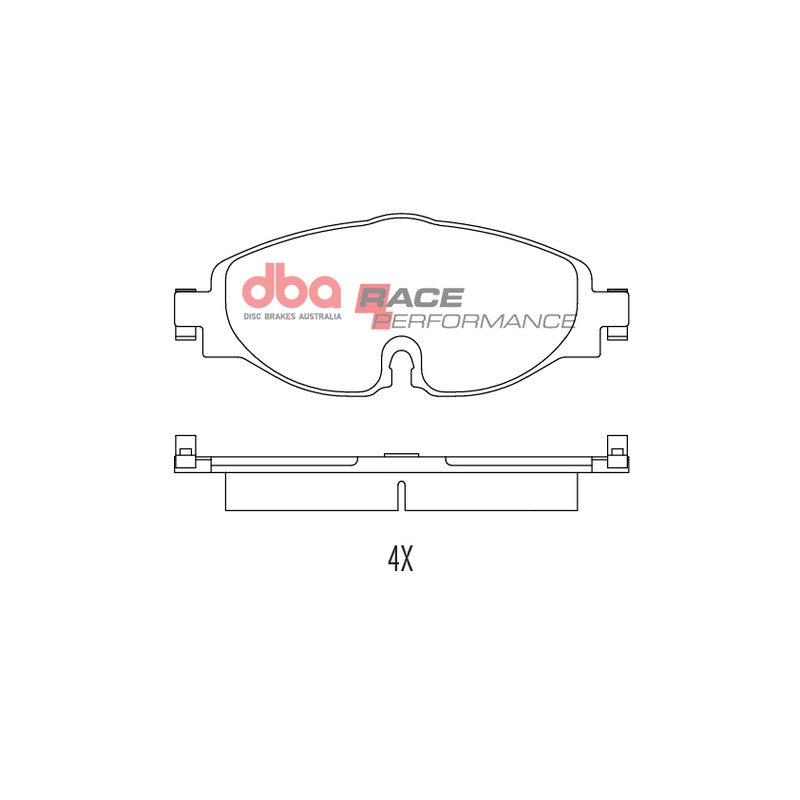 DBA Race Performance Brake Pads 160.2mm x 65.4mm DB2383RP - Front