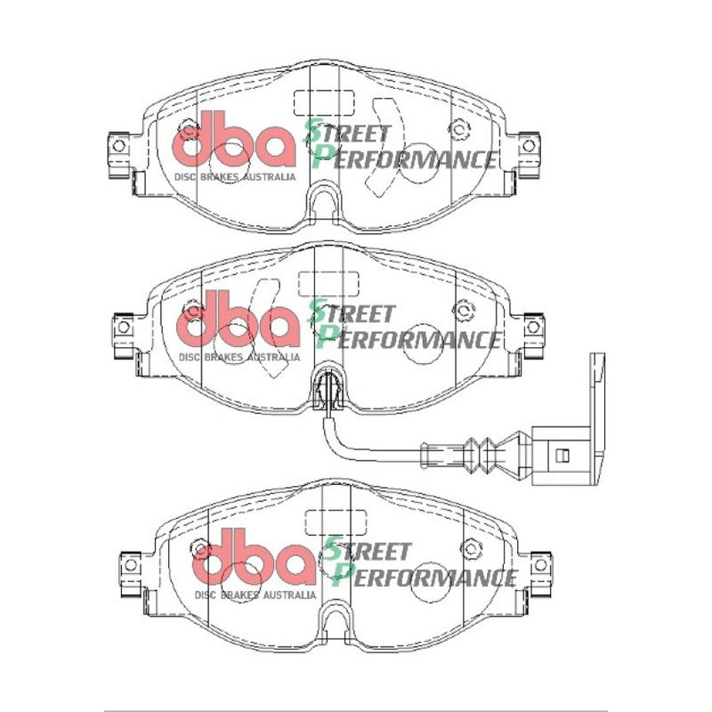 DBA Street Performance Brake Pads 160.1mm x 64.5mm DB2383SP - Front