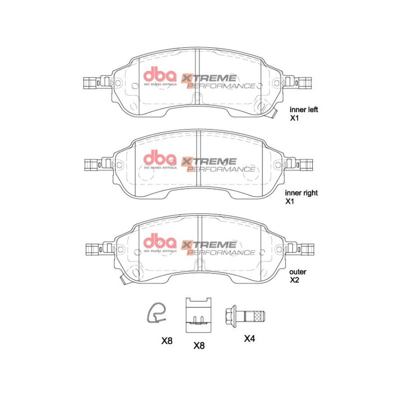 DBA Xtreme Performance Brake Pads 147.9mm x 53.2mm DB2388XP - Rear